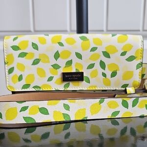 Kate Spade NWT  Lemon Print Crossbody Bag Belt Bag- White, Yellow, Green